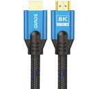 HDMI (M) v2.1 cable, 5m, 8K, copper, blue-black, golden tips, SAVIO CL-169