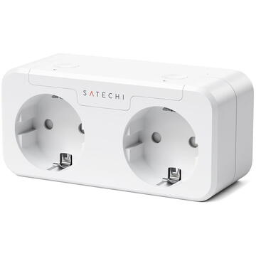 Prelungitor SATECHI Homekit Dual Smart Outlet (EU) White