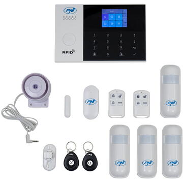 Kit Sistem de alarma wireless PNI SafeHouse HS550 Wifi GSM 3G si 3 senzori de miscare HS003 suplimentari