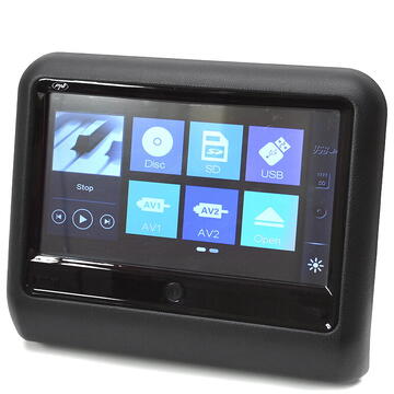 Monitor auto multimedia PNI DB900 negru cu ecran tactil de 9 inch, DVD player, slot card SD si USB, aplicabil pe tetiera