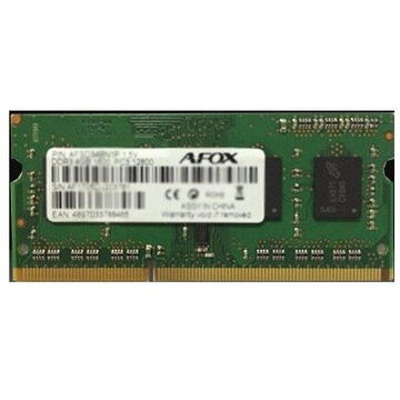 Memorie laptop AFOX SO-DIMM DDR3 4GB memory module 1600 MHz