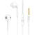 Casti Vipfan M15 wired in-ear headphones, 3.5mm jack, 1m (white)