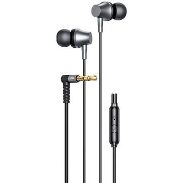 Casti Vipfan M17 wired in-ear headphones, 3.5mm jack (black)
