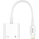 Accesorii Audio Hi-Fi Cable Vipfan L10 Lightning to Lightning + mini jack 3.5mm AUX, 10cm (biały)