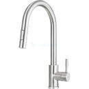 KITCHEN MIXER WITH PULL-OUT SPRAY DEANTE TWO FLOWS, BRUSHED STEEL LIMA