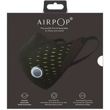 AirPOP SMART Active Face Mask(black/yellow)
