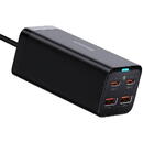 Incarcator de retea Baseus GaN3 Pro 2xUSB-C + 2xUSB wall charger, 100W (black)