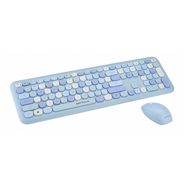 Tastatura KIT SERIOUX WIRELESS COLOURFUL 9920BL