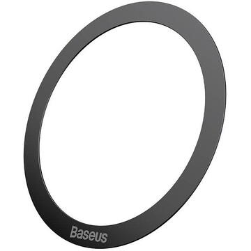 Baseus Set 2 suporturi universale pentru telefon Halo Metal Ring, Magnetic, Negru