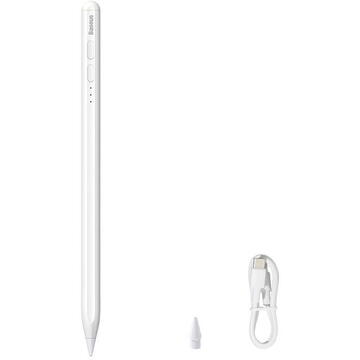 Baseus Stylus Pen LED Smooth Writing pentru telefon, tableta, Alb