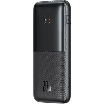 Baterie externa Powerbank Baseus Bipow Pro 10000mAh, 2 x USB, USB-C, 20W (black)