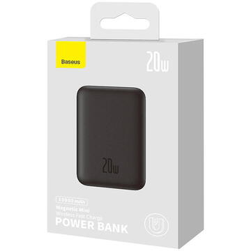 Baterie externa Powerbank Baseus Magnetic Mini 10000mAh 20W (black)