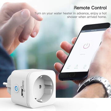 GreenBlue WiFi remote controlled socket, Android/iOS/Alexa/Google Home, energy cons. Energy, timer, max 3680W, type F, GB720 F