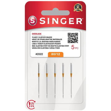 SINGER needle N2022 -12/80 blister 5pcs overlocker