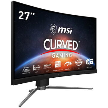 Monitor LED MSI MPG Artymis 273CQR 68.6 cm (27") 2560 x 1440 pixels 4K Ultra HD LCD Black