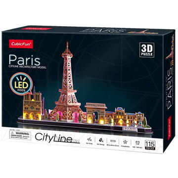 CubicFun Van der Meulen 3d Puzzle Paris LED
