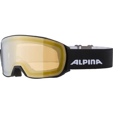Echipament Ski Alpina Nakiska M winter sport goggles Black Unisex Gold, Mirror Spherical lens