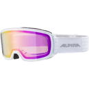 Echipament Ski Alpina M40 NAKISKA winter sport goggles White, Pink Unisex Cylindrical(flat) lens