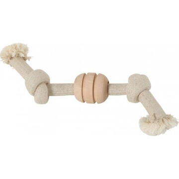 Jucarii animale ZOLUX WILD MIX A rope toy, 2 knots, with a wooden disc