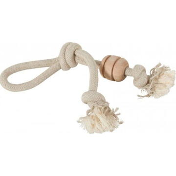 Jucarii animale ZOLUX WILD MIX Rope toy with a handle and a wooden disc