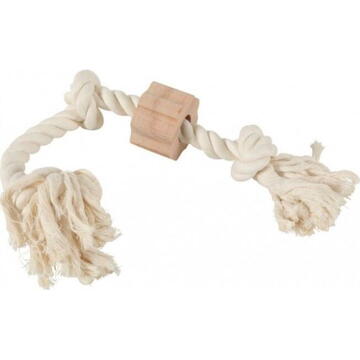 Jucarii animale ZOLUX WILD A rope toy, 3 knots, with a wooden disc