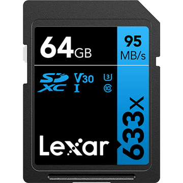 Card memorie Lexar 64GB Professional 633x SDXC™ UHS-I cards BLUE Series