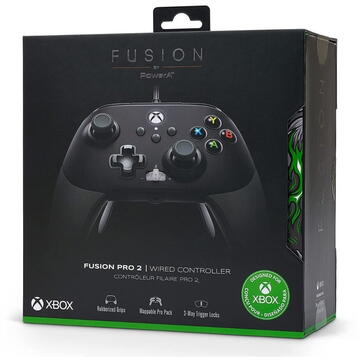 PowerA FUSION Pro 2 Wired Controller for Xbox Series X|S, Gamepad (2 interchangeable front panels (black or white))