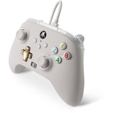 PowerA Enhanced Wired Controller for Xbox Series X|S, Gamepad (white/gold, crap)