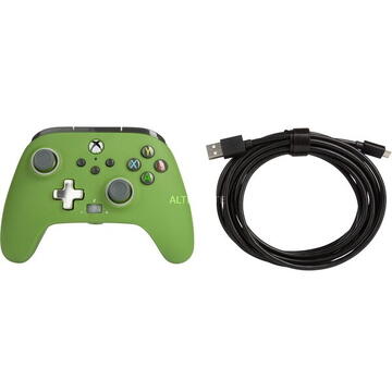 PowerA Enhanced Wired Controller for Xbox Series X|S, Gamepad (olive green/black, Soldier)