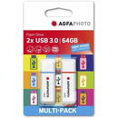 Memorie USB AgfaPhoto USB 3.2 Gen 1     64GB Color Mix MP2
