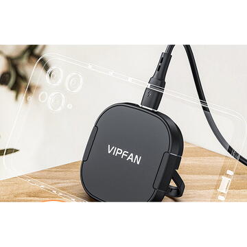 Incarcator de retea Magsafe Vipfan W01 wireless inductive charger, 15W (black)