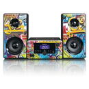 Microsistem stereo Lenco MC-020, Bluetooth, FM, USB si AUX, Multicolor