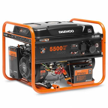 Daewoo GDA6500E GDA 6500E engine-generator 5.5 kW,13 HP, 18 h Petrol Orange, Black