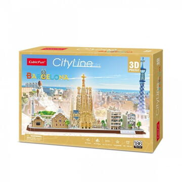 CubicFun CUBIC FUN CITY LINE 306-20256 3D PUZZLE - BARCELONA