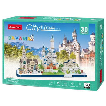 CubicFun CUBIC FUN CITY LINE 306-20267 3D PUZZLE - BAVARIA