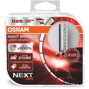 OSRAM XENARC NIGHT BREAKER LASER NEXTGEN D2S (66240XNN-HCB) CAR XENON HEADLIGHTS 2 pc(s)