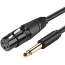 Accesorii Audio Hi-Fi UGREEN AV131 Female XLR cable for jack 6.35 men - 2m (black)