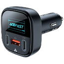 Car Charger Acefast B5, 101W, 2x USB-C + USB, OLED (black)