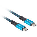 Lanberg CA-CMCM-45CU-0012-BK USB cable 0.12 m USB4 Gen 2x2 USB C Black, Blue