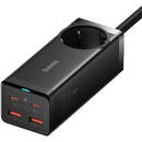 Priza alimentare Baseus GaN3 Pro wall charger / powerstrip 2xUSB + 2xUSB-C + AC, 100W (black)