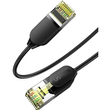PATCH CORD FTP Ugreen Cat7, "NW149" fire din cupru, viteza maxima 10 Gbps, round fine cable, 1.5m, negru "80416" (include TV 0.06 lei) - 6957303884162