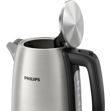 Fierbator Philips Viva Collection HD9353/90 electric kettle 1.7 L 2060 W Black, Stainless steel