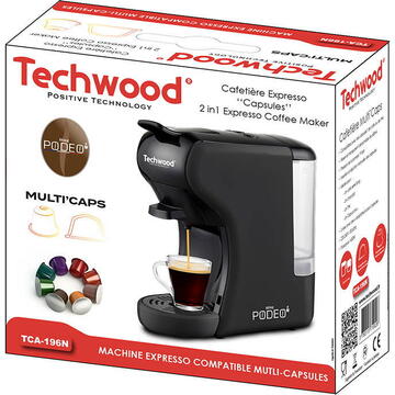 Cafetiera Techwood TCA-196N capsule coffee maker (black)