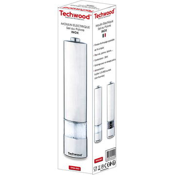 Techwood electric salt and pepper grinder TPSI-263 (silver)