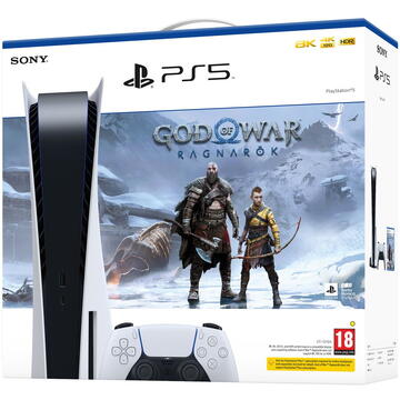 Consola Sony PlayStation 5  825GB + Joc PS5 God of War Ragnarok + Joc PS5 Uncharted Legacy of Thieves Collection + PSCard 100 RON