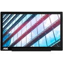 Monitor portabil AOC I1601P 15.6", Full HD, USB-C, Negru