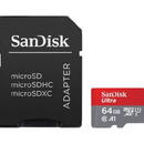 Card memorie SanDisk Ultra microSDXC A1  64GB 120MB/s Adapt.SDSQUAB-064G-GN6MA