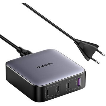 Incarcator de retea UGREEN CD328 Nexode charger, 3x USB-C, USB-A, GaN, 100W (black)