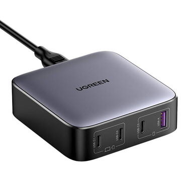 Incarcator de retea UGREEN CD328 Nexode charger, 3x USB-C, USB-A, GaN, 100W (black)