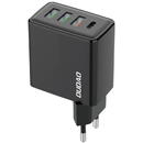 Incarcator de retea Travel charger Dudao A5HEU 3x USB + USB-C, PD 20W (black)